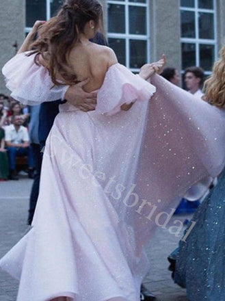 Elegant Sweetheart Side slit A-line Prom Dresses,SWW1764