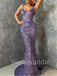 Sexy V-neck Spaghetti straps Mermaid Prom Dresses ,SW1349