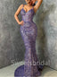 Sexy V-neck Spaghetti straps Mermaid Prom Dresses ,SW1349