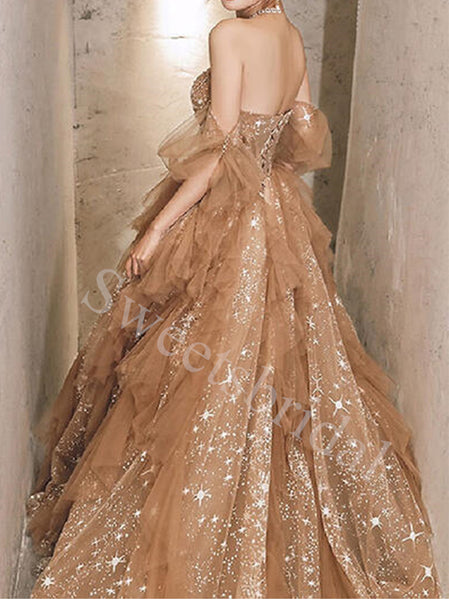 Elegant Sweetheart Sleeveless A-line Prom Dresses,SWW1765