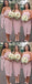Unique Strapless Sleeveless Knee Length Short Bridesmaid Dresses, SW1092