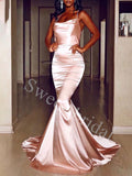 Sexy Square Spaghetti straps Sleeveless Mermaid Prom Dresses,SWW1778