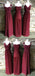 Mismatched Burgundy A Line Chiffon Floor Length Long Bridesmaid Dresses, SW1064