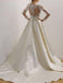 Gorgeous A Line Long Sleeves Lace Top With Train Wedding Dresses ,MD379