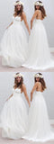 New Hot Sale Simple White Spaghetti Straps V-Neck Elegant Wedding Dresses.RG0002