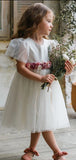 Lovely Round Neck A Line Tulle Flower Girl Dresses，GTE2138