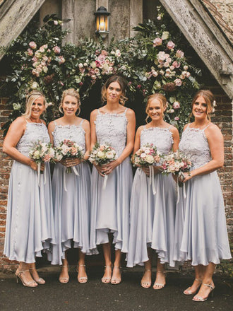 Simple Sleeveless Chiffon Party Dresses Short Bridesmaid Dresses, SW1115