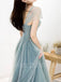 Elegant Off shouldr Sweetheart Sleeveless A-line Prom Dresses,SW1556