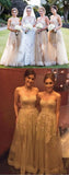 Gorgeous Sweetheart Strapless Lace Appliques Clairvoyant Outfit Tulle Long Dresses for Maid of Honor Bridesmaid Dresses, WG18