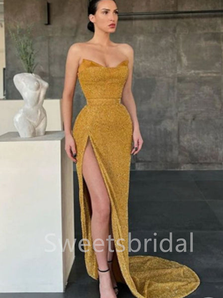 Sexy Sweetheart Side slit Mermaid Prom Dresses, SW1456