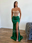 Elegant Sweetheart Side slit Sleeveless Mermaid Prom Dresses , SW1318