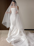 Simple Sweetheart Mermaid Open back Wedding Dresses,DB0213