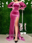 Elegant Long sleeves Side slit Mermaid Prom Dresses ,SW1358