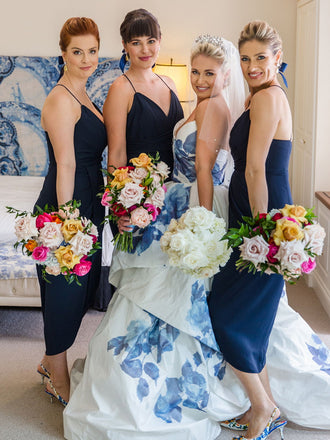 Simple Sexy V-neck Spaghetti Strap Slit Party Dresses Bridesmaid Dresses, SW1103