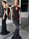 Sexy Halter Sleeveless Off shoulder Mermaid Prom Dresses,SW1722