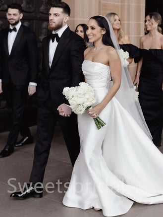 Simple Sweetheart Mermaid Open back Wedding Dresses,DB0213