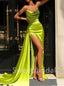 Sexy V-neck Sleeveless Side slit Mermaid Prom Dresses, SW1465