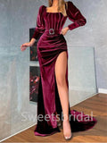 Elegant Square Long sleeves Mermaid Prom Dresses, SW1471