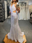 Sexy V-neck Sleeveless Mermaid Prom Dresses,SWW1777