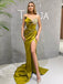 Sweetheart Mermaid Sleeveless High Slit Long Prom Dresses.SW1270