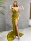 Sweetheart Mermaid Sleeveless High Slit Long Prom Dresses.SW1270