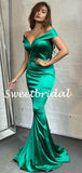 New Arrival Off-shoulder Mermaid Evening Party Prom Dresses, SW1126