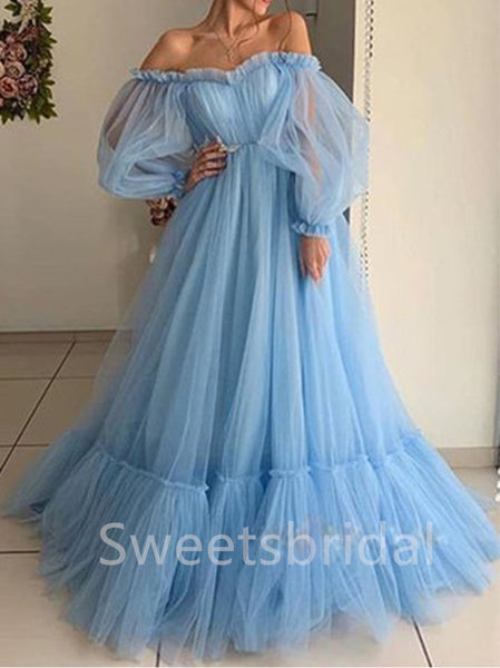 Elegant Sweetheart Off-shoulder A-line Prom Dresses, SW1437