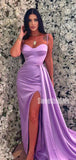 Spaghetti Straps Mermaid Sleeveless Side Slit Long Prom Dresses.SW1271