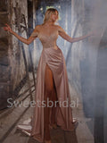 Sexy Off-shoulder Sweetheart Side slit A-line Prom Dresses, SW1332