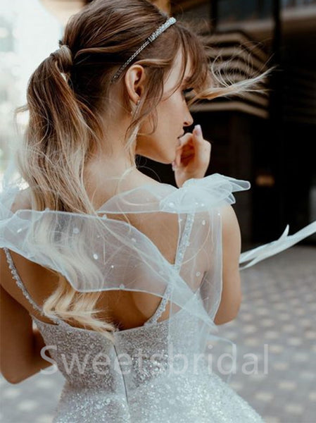 Sexy Spaghetti straps Sweetheart A-line Wedding Dresses,DB0229