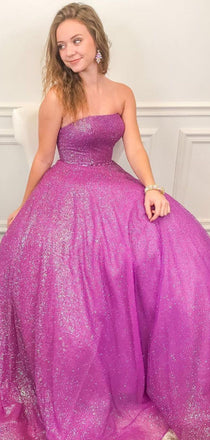 Sexy Straight A-line Sequin Long Prom Dresses.SW1197