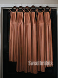 Dusty Orange Halter Floor-lengh Chiffon Bridesmaid Dresses,SWE1240