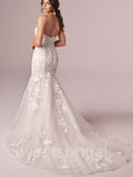 Sexy Sweetheart Mermaid Lace applique Wedding Dresses, DB0237