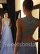 Elegant Sleeveless Strapless A-line Prom Dresses , SW1542