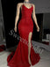 Sexy V-neck Side slit Sheath Prom Dresses,SW1763