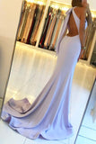 Sexy Halter Lace Up Side Slit Mermaid Long Prom Dresses, DPB166