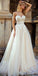 Elegant Sweetheart Neckline A Line Lace Appliques Pretty Wedding Dresses ,MD341