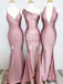 Mismatched Dusty Rose Floor Length Mermaid Long Bridesmaid Dresses, SW1051