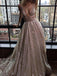 Sexy Deep V Neck Sparkly Popular Evening Formal Long Prom Dress DPB146