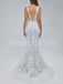 Elegant V-neck Sleeveless Mermaid Prom Dresses,SW1481
