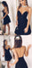 Simple Spaghetti Strap Backless Chiffon A Line Mini Short Homecoming Dress, BTW201