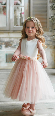 Lovely Round Neck Sleeveless A Line Tulle Flower Girl Dresses,GTE2131