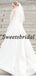 Pretty Round Neck A-line Lace Satin Sleeveless Long Wedding Dresses Evening Dresses, WD1131