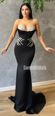 Sexy Sweetheart Mermaid Black Long Prom Dresses Online.SW1275