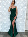 Spaghetti Strap Mermaid Open Back Side Slit Long Prom Dresses.SW1241