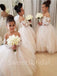 BeautifuI Off shoulder Long sleeve A Line Flower Girl Dresses, FGS0041