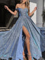 Elegant Off shoulder Sweetheart Side slit  A-line Prom Dresses,SW1800