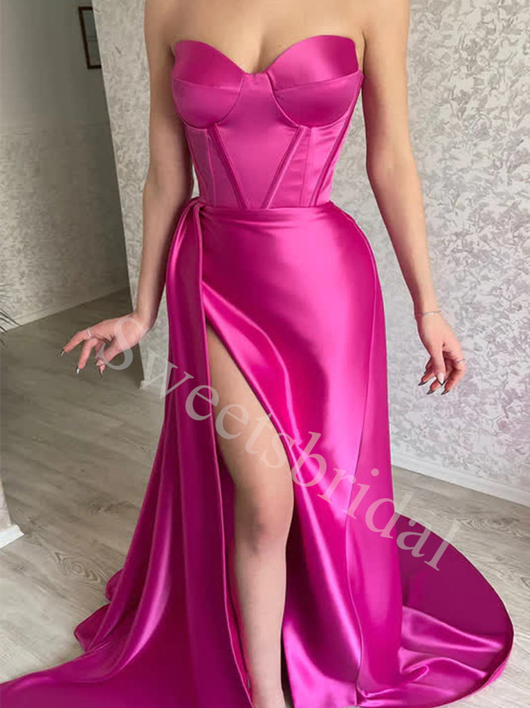 Elegant Sweetheart Sleeveless Sheath Prom Dresses,SWW1735