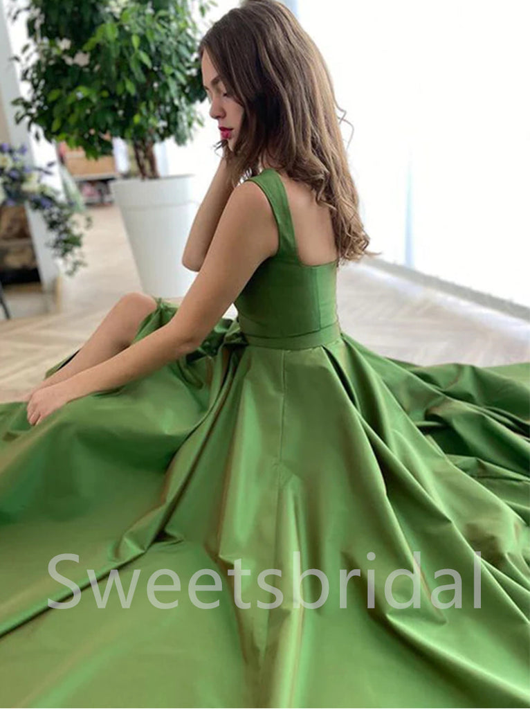 Elegant Sweetheart Spaghetti straps Side slit A-line Prom Dresses, SW1533