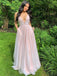 New Arrival V-neck A-line Sequin Evening Party Prom Dresses,SW1132